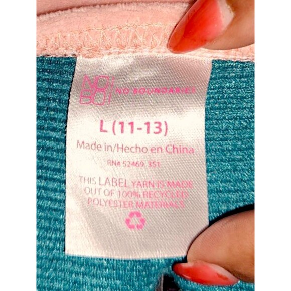 Women’s No Boundaries 2 Piece Short Set Black Size Large (11-13) - Picture 4 of 6